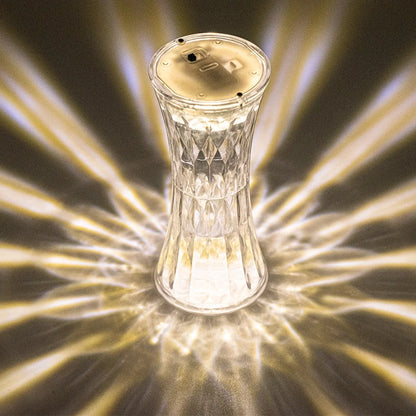 LED Crystal Table Lamp Flameless Battery Power Candles Atmosphere Light Night Lights Lamp Decor Bedroom Wedding Birthday Party