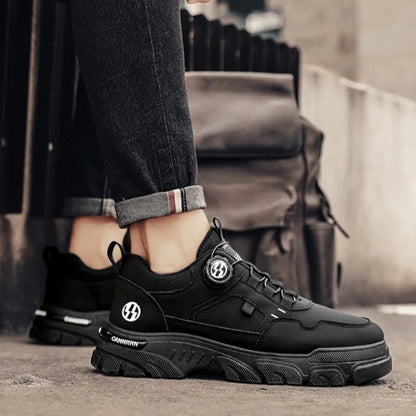 Sneakers Man Spring Trend Hot Sale Comfort Soft Soled Casual Shoes for Fashion Rotating Button Male Work Boots Zapatillas Hombre