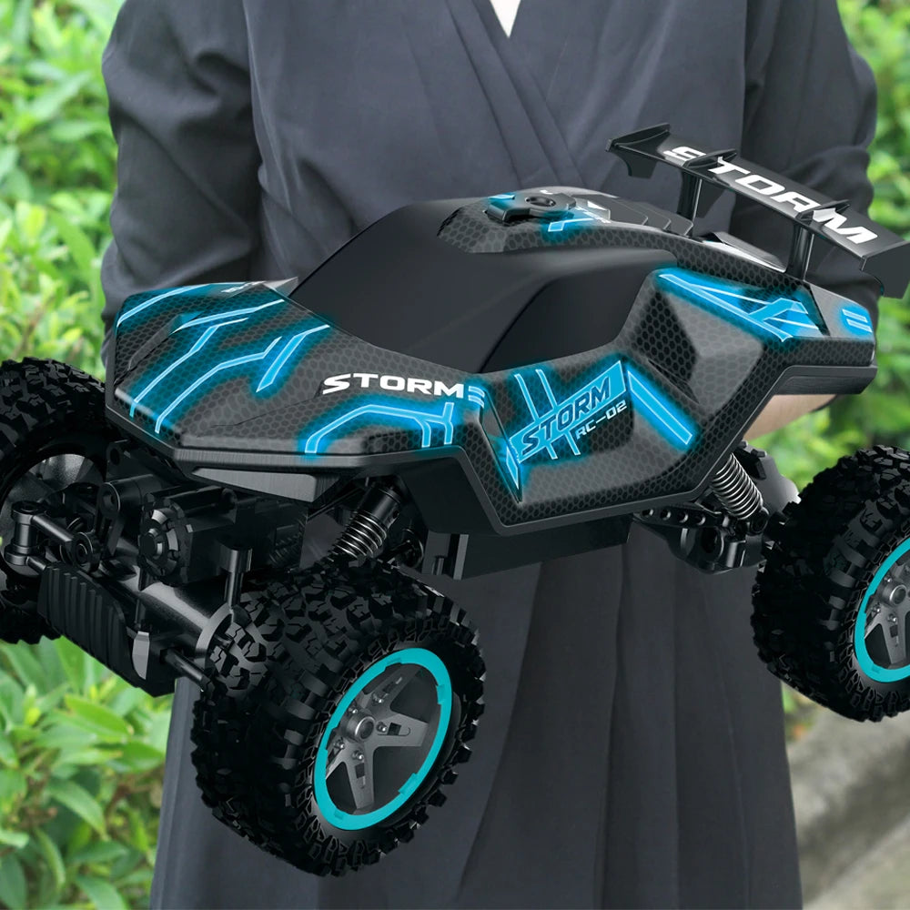 1:16 RC Car  2.4G Four Wheel Drive High-Speed Remote Control Drift Racing Car With LED Lights 4WD RC Car Model Toys for Boys Kid