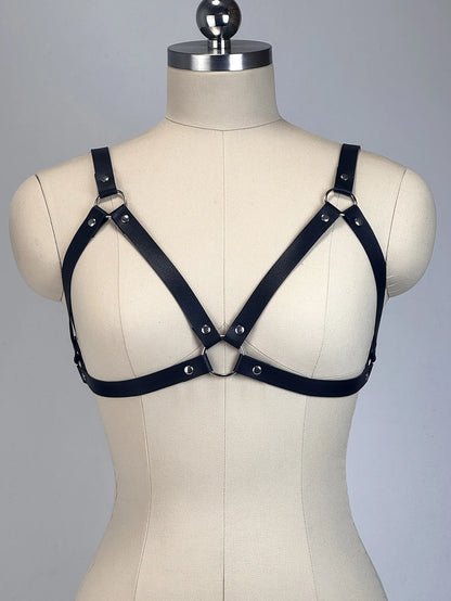 Fashion Women Body Harness Belt Chest Harness Corset Leather Lingerie Gothic Clothing Harness for Festival Clothing Accessories