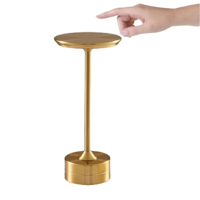 LED Table Lamp Aluminum Crystal Restaurant Bar Desk Lamp Dimming Atmosphere 5200mAh USB Charging Touch Switch Bedroom Decoration