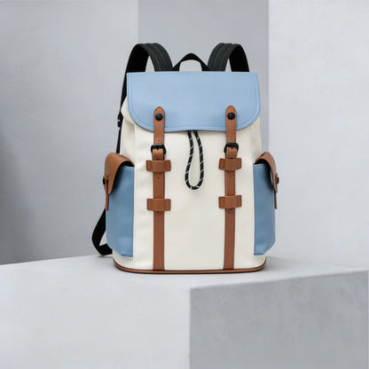 2026 New Travel Backpack, Simple Casual Bag, Retro Color-Blocking Commuter Bag, Unisex Laptop Bag, Large-Capacity Student School Bag