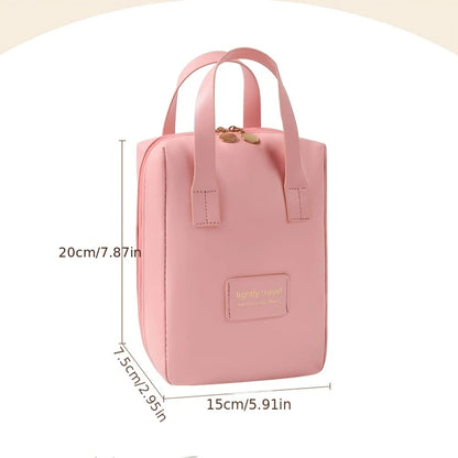 Portable Travel Makeup Bag with Large Capacity High-End Cosmetic Organizer Stylish Toiletry Storage Bag for Cosmetics