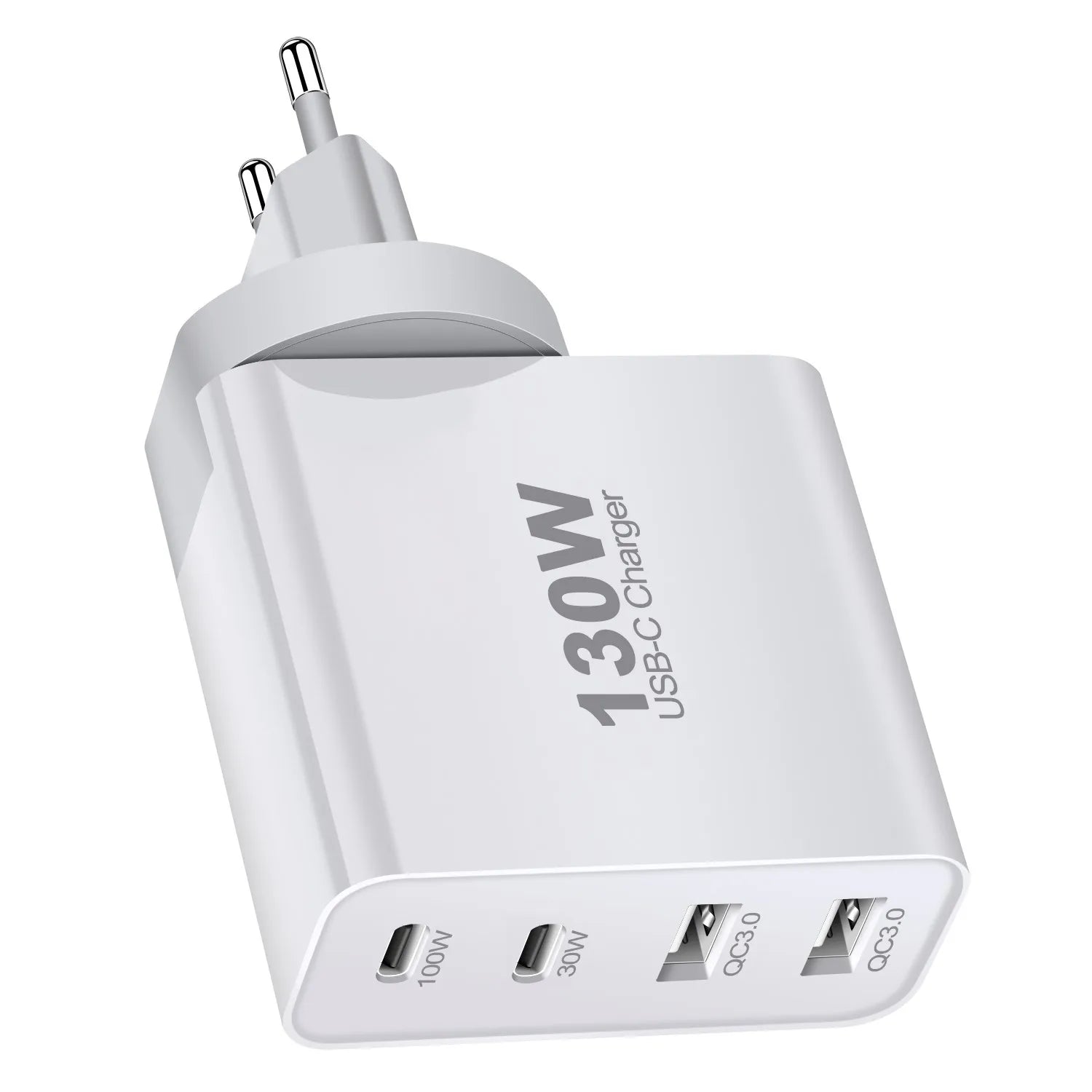 GaN  Charger, 130W USB C Wall Charger, 4 Ports Foldable GaN Charger, Fast Charger for iPhone 14/Pro Max/SE/11/XR/XS, IPAD Sams