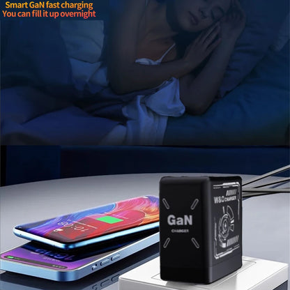 New Portable Multi Functional Folding Adapter Charging Protection GaN 20W PD3.0 Fast Charger With Retractable Type-C Cable