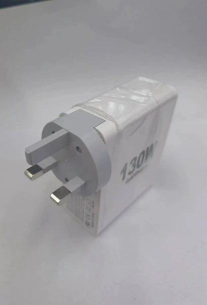 GaN  Charger, 130W USB C Wall Charger, 4 Ports Foldable GaN Charger, Fast Charger for iPhone 14/Pro Max/SE/11/XR/XS, IPAD Sams