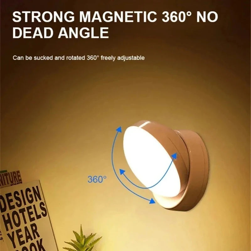 LED Night Light USB Charging Intelligent Human Induction Motion Sensor Light for Bedside Cabinet Home Wardrobe Lighting