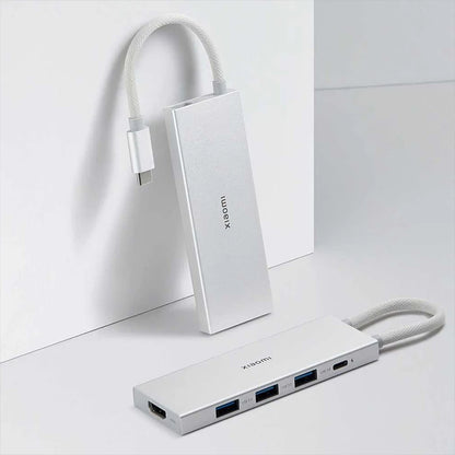 XIAOMI Type-C 5-in-1 Docking Station，Laptop USB Hub，HDMI 4K Ultra-high Definition Digital Interface，USB 3.0 Transmission