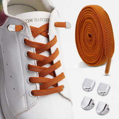New Elastic Laces Sneakers Tennis Lock Shoelaces Without Ties No Tie Shoelaces Unisex Kids Adult Flat Shoelace Shoe Accessories