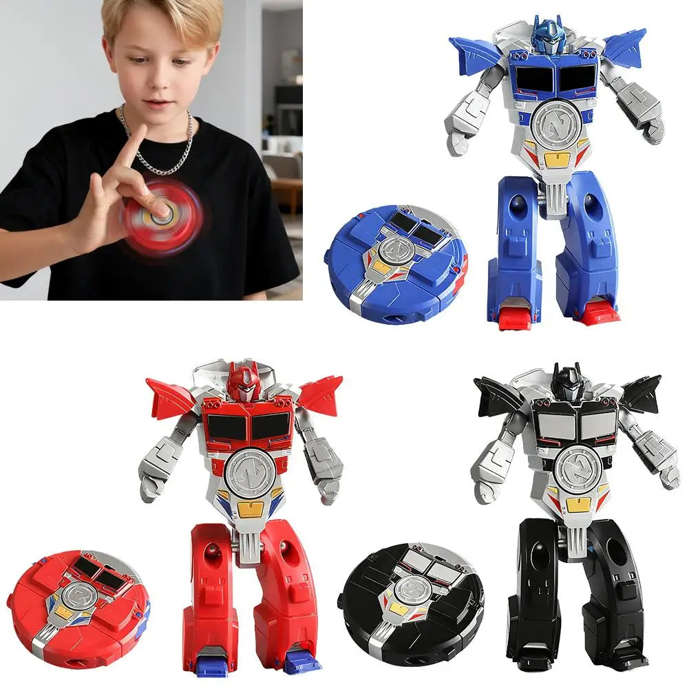 NEW Transformable Fidget Spinners Funny Sensory Fidget Toys Deformable DIY Round to Robot Fingertip Toys for Kids Party Gifts