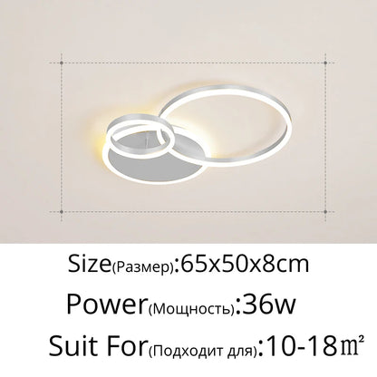 Modern LED Ceiling Chandelier Lighting For Living Study Room Bedroom Dimmable Home Gold Black Indoor Lighting decoration Lamps