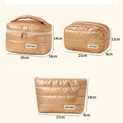 Travel Makeup Bag, Large Capacity Cosmetic Bags for Women, Portable Waterproof Toiletry Bag Makeup Organizer Bag with Handle