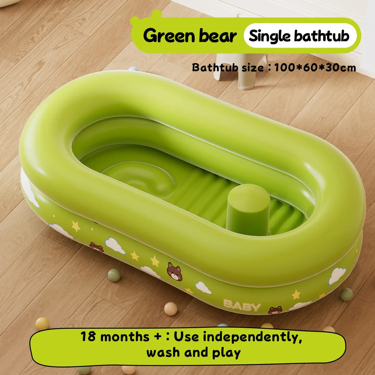 Inflatable Foldable Baby Bathtub Household Portable Shower Tub Newborn Infant Kids Bath Tub Sit And Lie Design Home Travel Use