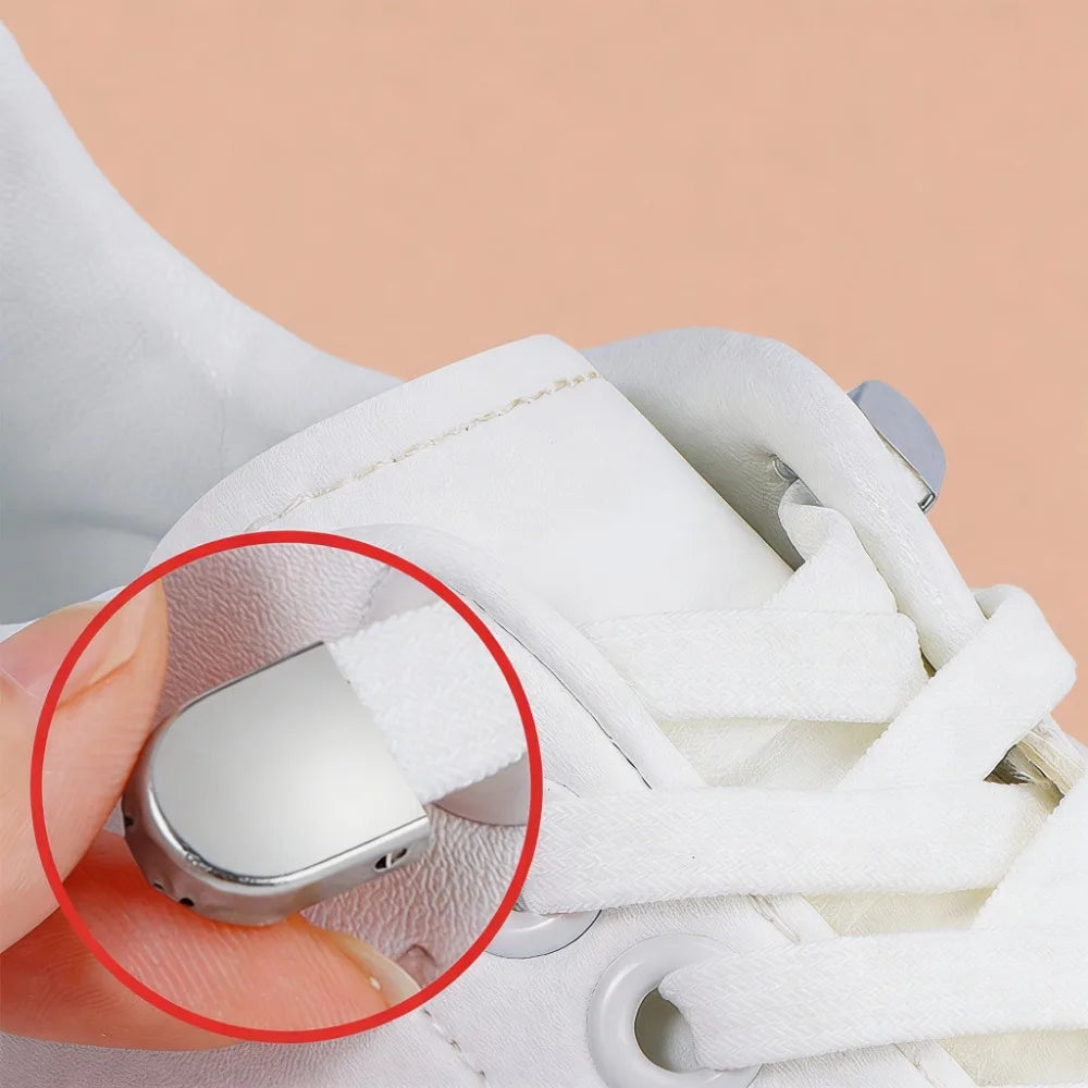 8MM Flat Elastic No Tie Shoelaces Quick Lazy Shoe Laces for Men Women Kids Sneaker Accessories