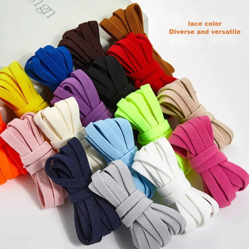 8MM Flat Elastic No Tie Shoelaces Quick Lazy Shoe Laces for Men Women Kids Sneaker Accessories