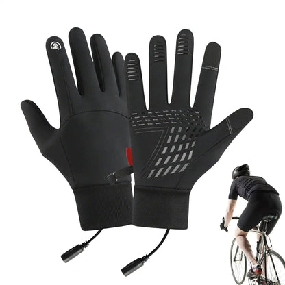 Heated Gloves For Women men Heated Hunting Gloves USB Charging Windproof Non-Slip Touchscreen Waterproof Thick Drawstring