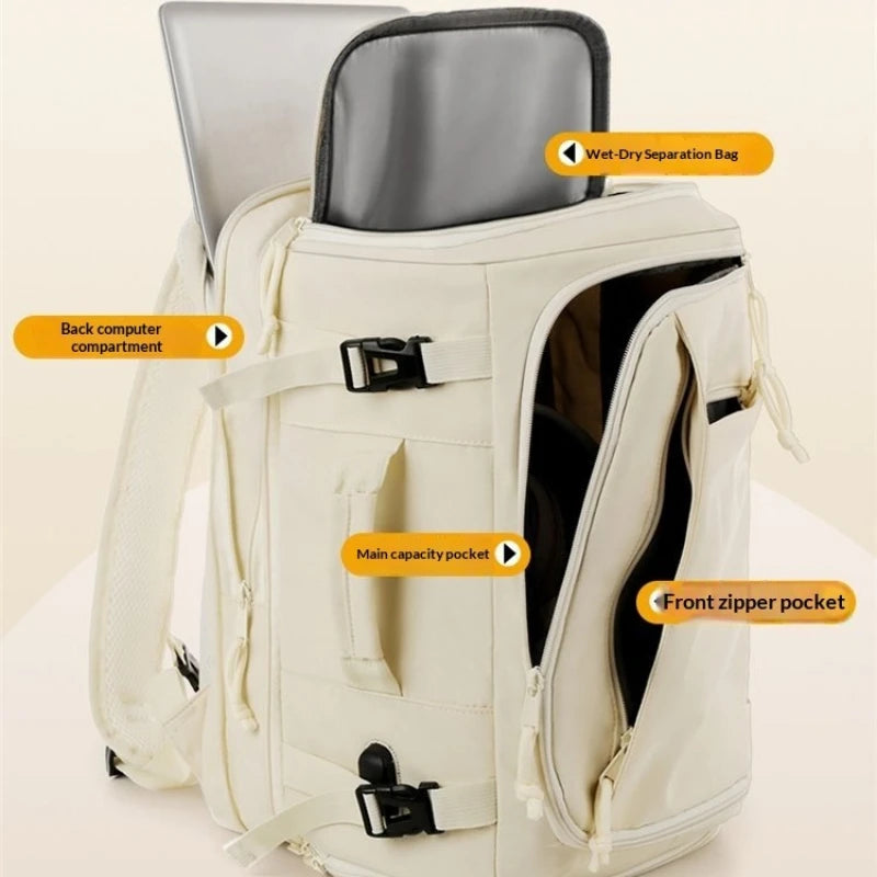 Travel Backpack Large Capacity Multi-Functional Computer Bag Lightweight Luggage Short Trip Business Trip Dry-wet Separation