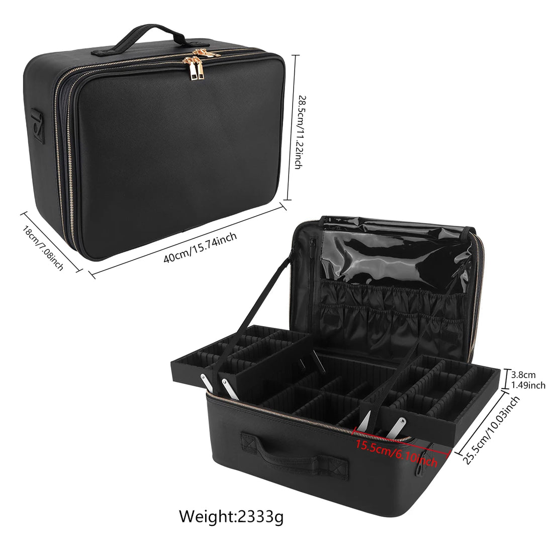Women Travel Cosmetic Case Organizer Box Brush Holder Makeup Artist Storage Box Makeup Case Makeup Bag Professional Train Case
