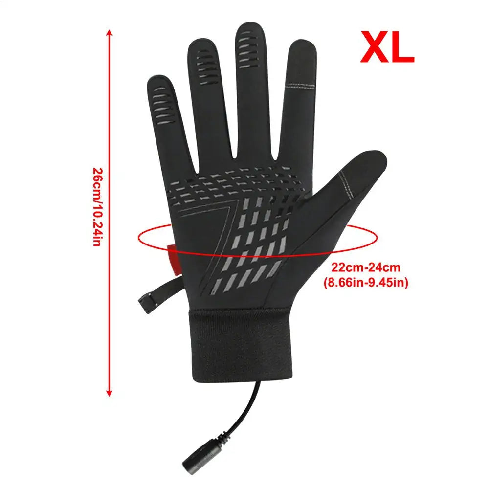 Heated Gloves For Women men Heated Hunting Gloves USB Charging Windproof Non-Slip Touchscreen Waterproof Thick Drawstring