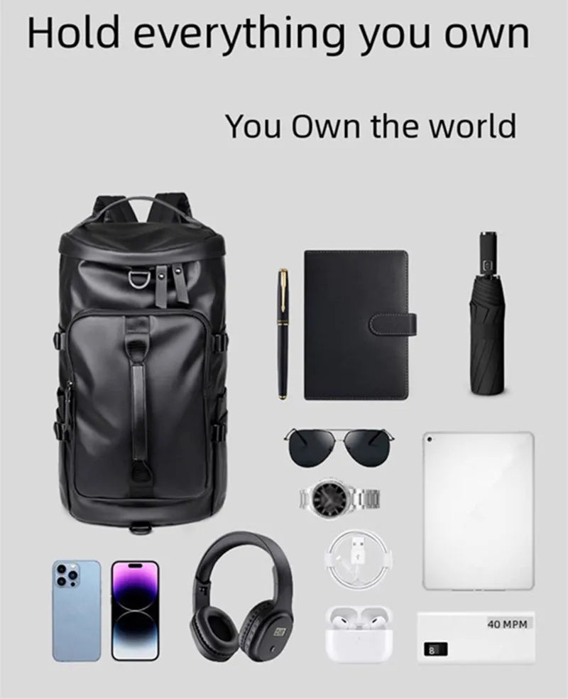 Travel backpack, large carry on bag with shoe compartment approved by the airline, 17 inch laptop backpack, business work fitnes