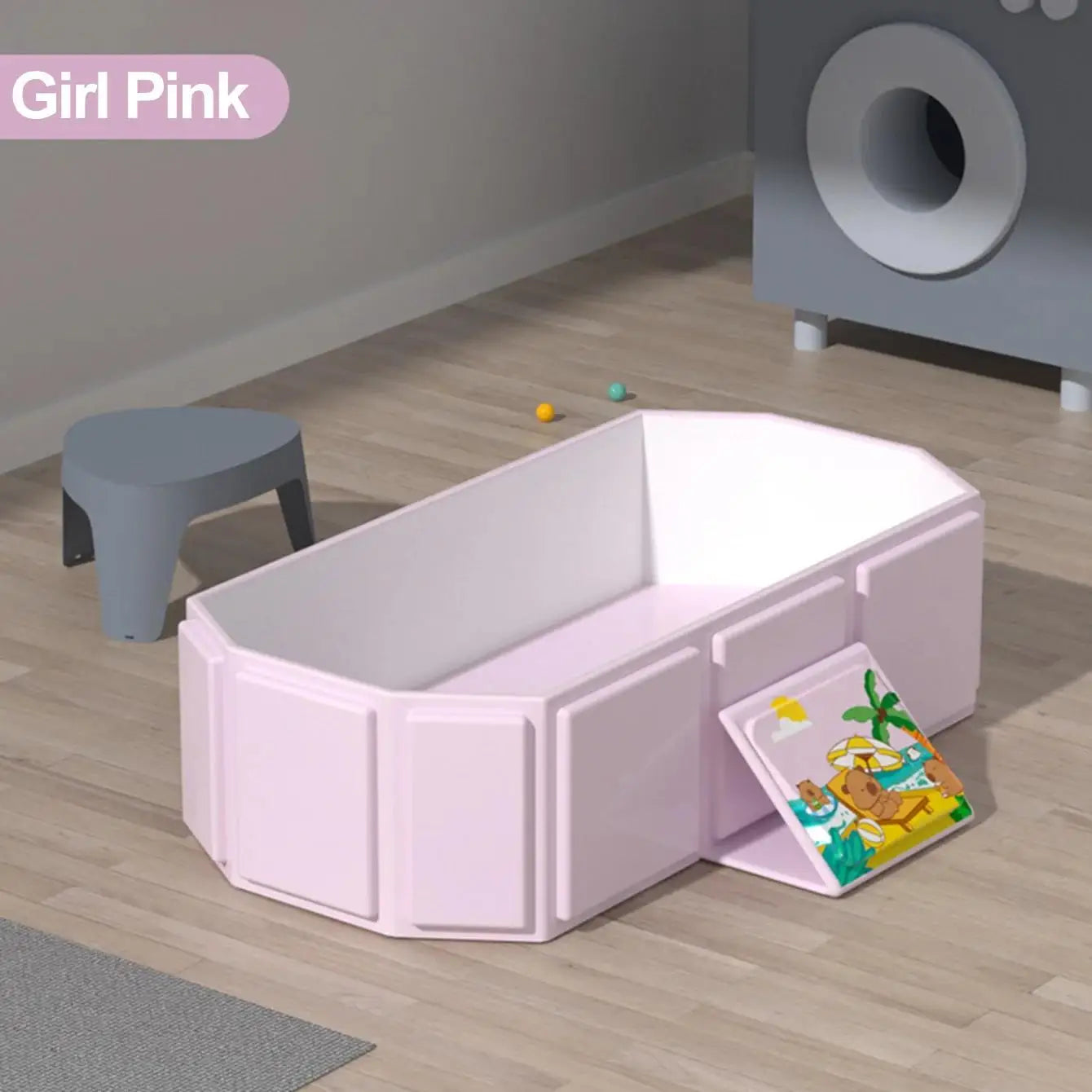 Foldable Bathtub for Kids Bath Tub with Drain Plug Foldable Baby Shower Tub Portable Bathroom Pool Cat Dog Wash Shower Basin