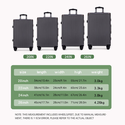 Trolley Luggage 20 24 26 28" Aluminum Frame Rolling Luggage Case USB Travel Suitcase on Wheels Combination Lock Carry on Luggage