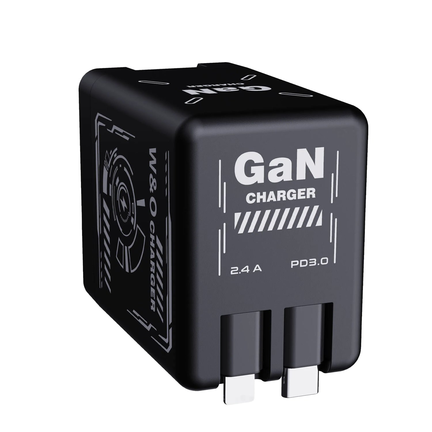 New Portable Multi Functional Folding Adapter Charging Protection GaN 20W PD3.0 Fast Charger With Retractable Type-C Cable