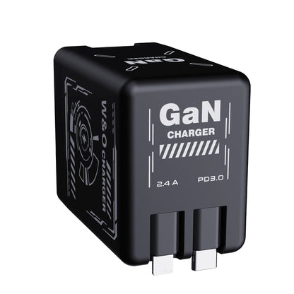 New Portable Multi Functional Folding Adapter Charging Protection GaN 20W PD3.0 Fast Charger With Retractable Type-C Cable