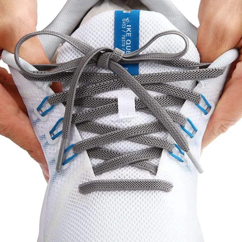 Classic Elastic Shoelaces Flat Sneakers Shoe Laces 7mm Width Shoelace for Kids Adults Shoe Lace Accessories Shoestring Fashion