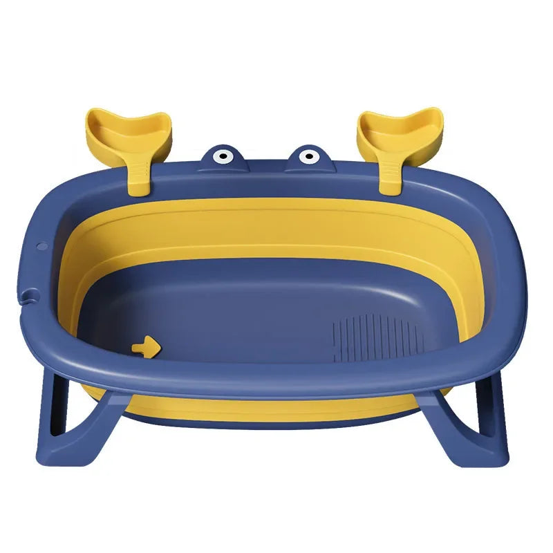 Foldable Baby Bathtub Portable Convenient Bathing Storage Shower Basin Can Sit Lie Down for Baby Newborn Infant Bathing Daily