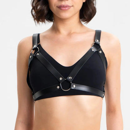 Fashion Women Body Harness Belt Chest Harness Corset Leather Lingerie Gothic Clothing Harness for Festival Clothing Accessories