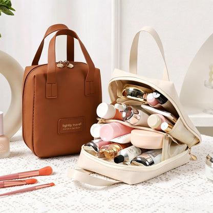 Portable Travel Makeup Bag with Large Capacity High-End Cosmetic Organizer Stylish Toiletry Storage Bag for Cosmetics