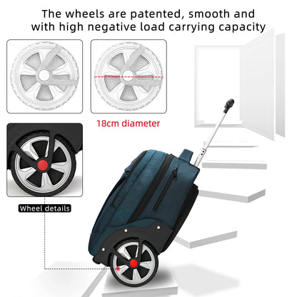 Rolling Luggage Travel Backpacks With Wheels Business Laptop Backpack Cabin Carry on Luggage Telescopic Handle Durable Wheels