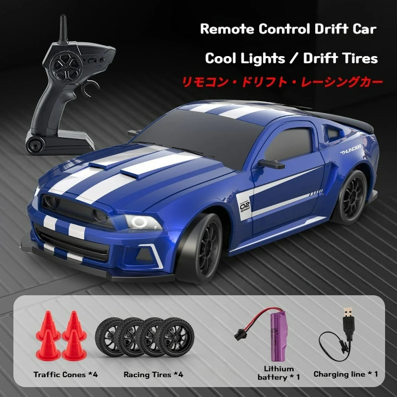 1/24 RC Drift Car 2.4G 4WD Remote Control, 20KM/H High Speed Racing Car with LED Lights,ESP,Ideal toy gift for Kids Boys