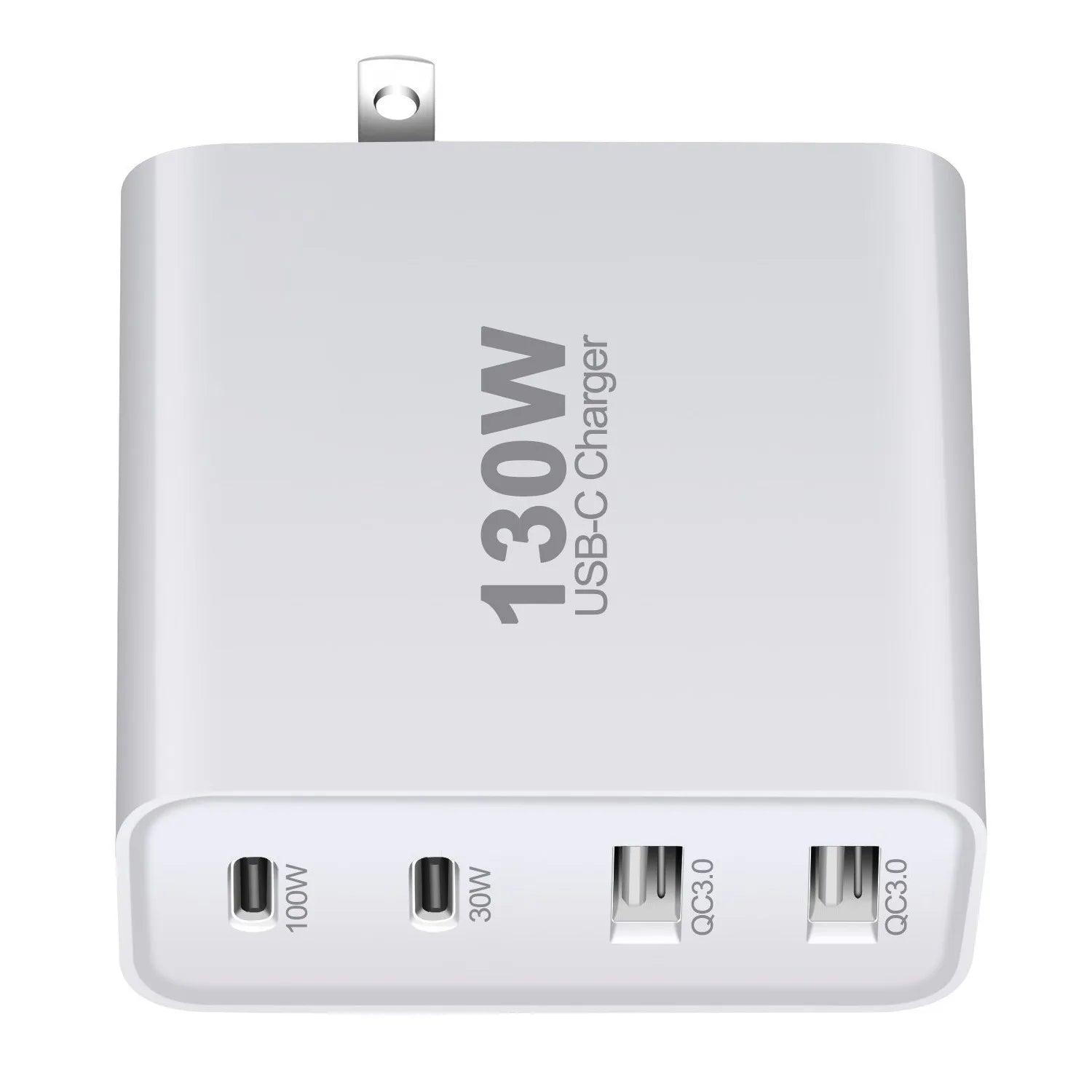 GaN  Charger, 130W USB C Wall Charger, 4 Ports Foldable GaN Charger, Fast Charger for iPhone 14/Pro Max/SE/11/XR/XS, IPAD Sams