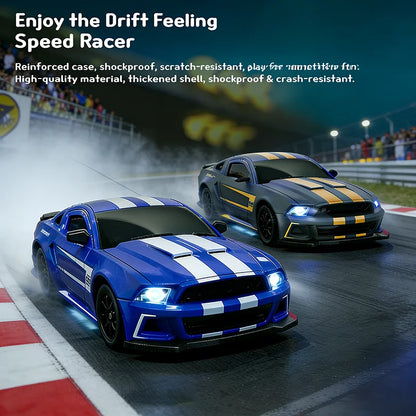 1/24 RC Drift Car 2.4G 4WD Remote Control, 20KM/H High Speed Racing Car with LED Lights,ESP,Ideal toy gift for Kids Boys