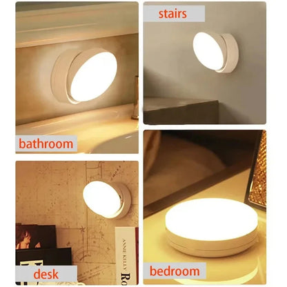 LED Night Light USB Charging Intelligent Human Induction Motion Sensor Light for Bedside Cabinet Home Wardrobe Lighting