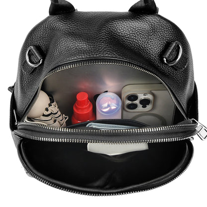 Anti-theft backpack woman original brand bags Full-Grain Leather Elegant understated Minimalist design Urban Fashion backpack