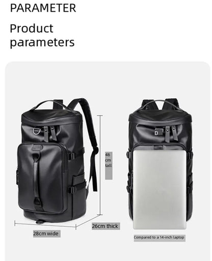 Travel backpack, large carry on bag with shoe compartment approved by the airline, 17 inch laptop backpack, business work fitnes