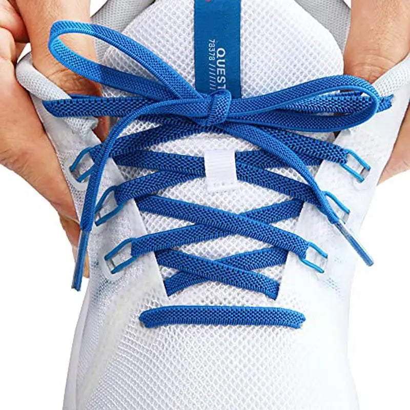 Classic Elastic Shoelaces Flat Sneakers Shoe Laces 7mm Width Shoelace for Kids Adults Shoe Lace Accessories Shoestring Fashion