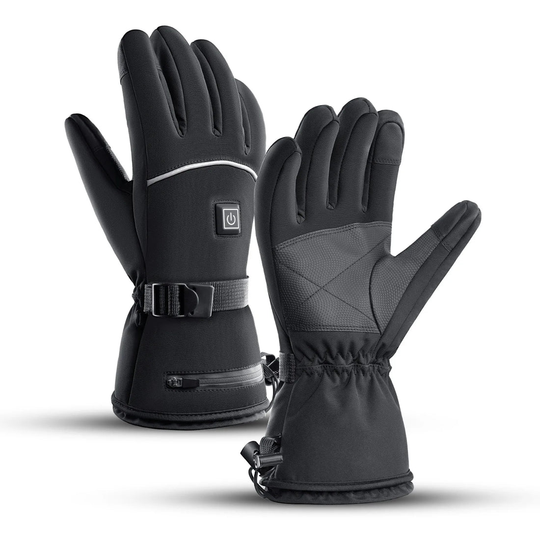Electric Heated Gloves Motorcycle Winter Moto Heated Gloves Warm Waterproof Rechargeable Heating Thermal Gloves For Snowmobile