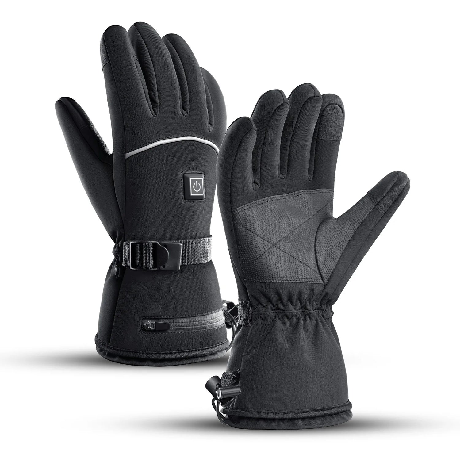 Electric Heated Gloves Motorcycle Winter Moto Heated Gloves Warm Waterproof Rechargeable Heating Thermal Gloves For Snowmobile