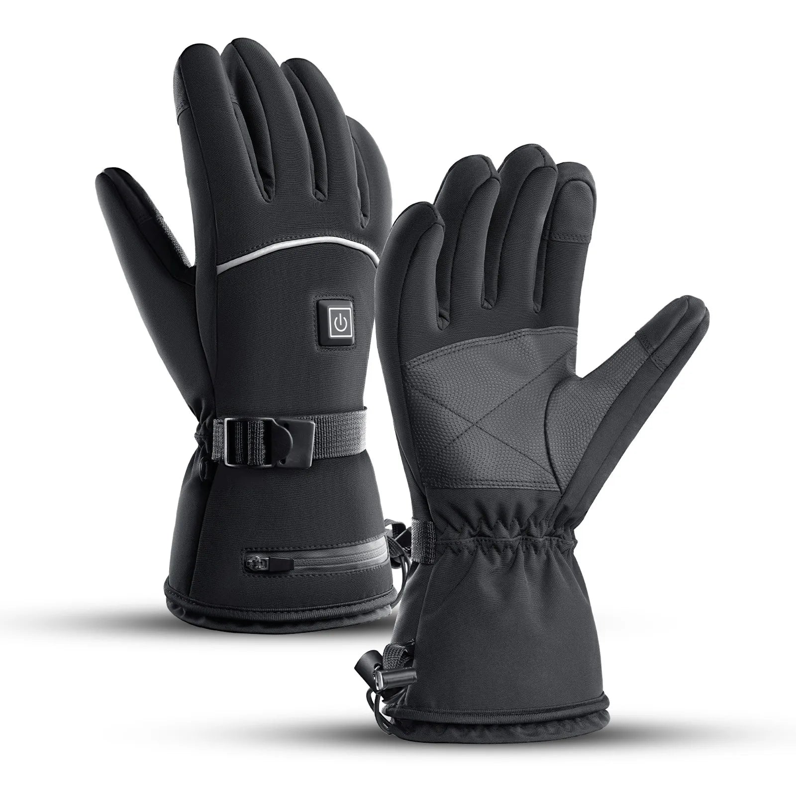 Electric Heated Gloves Motorcycle Winter Moto Heated Gloves Warm Waterproof Rechargeable Heating Thermal Gloves For Snowmobile