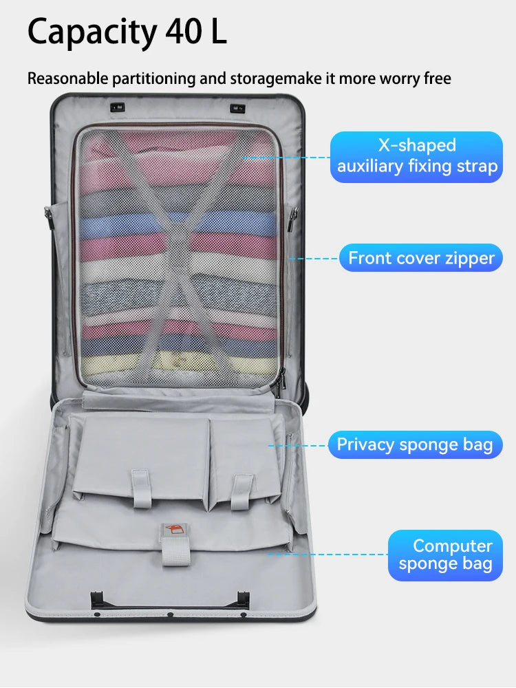 Luggage  Suitcase Electric Can Ride – 20 inch Carry-on Size Travel Case with TSA Lock &amp; Silent Wheels for Boarding &amp; Vacation