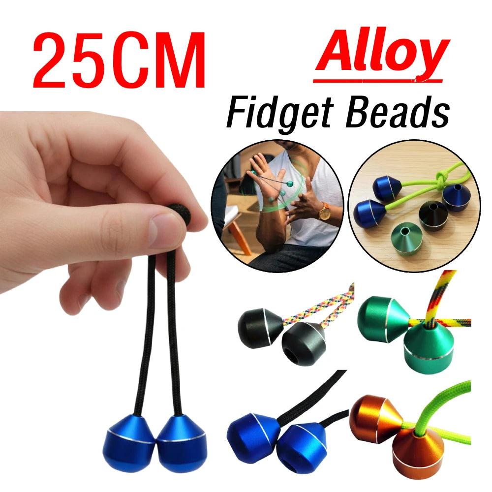 Fidget Beads Fingertip Toys For Exercising Finger Flexibility Fingertip Gyroscopes Finger Yo Balls Alloy Stress Relieving Toys