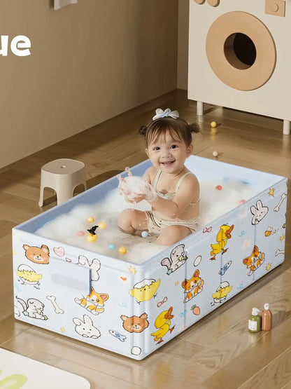 1PC Indoor Foldable Baby Bathtub, Baby Bath Tub, Foldable for Storage, Home Use Baby Swimming Tub, Bath Tub