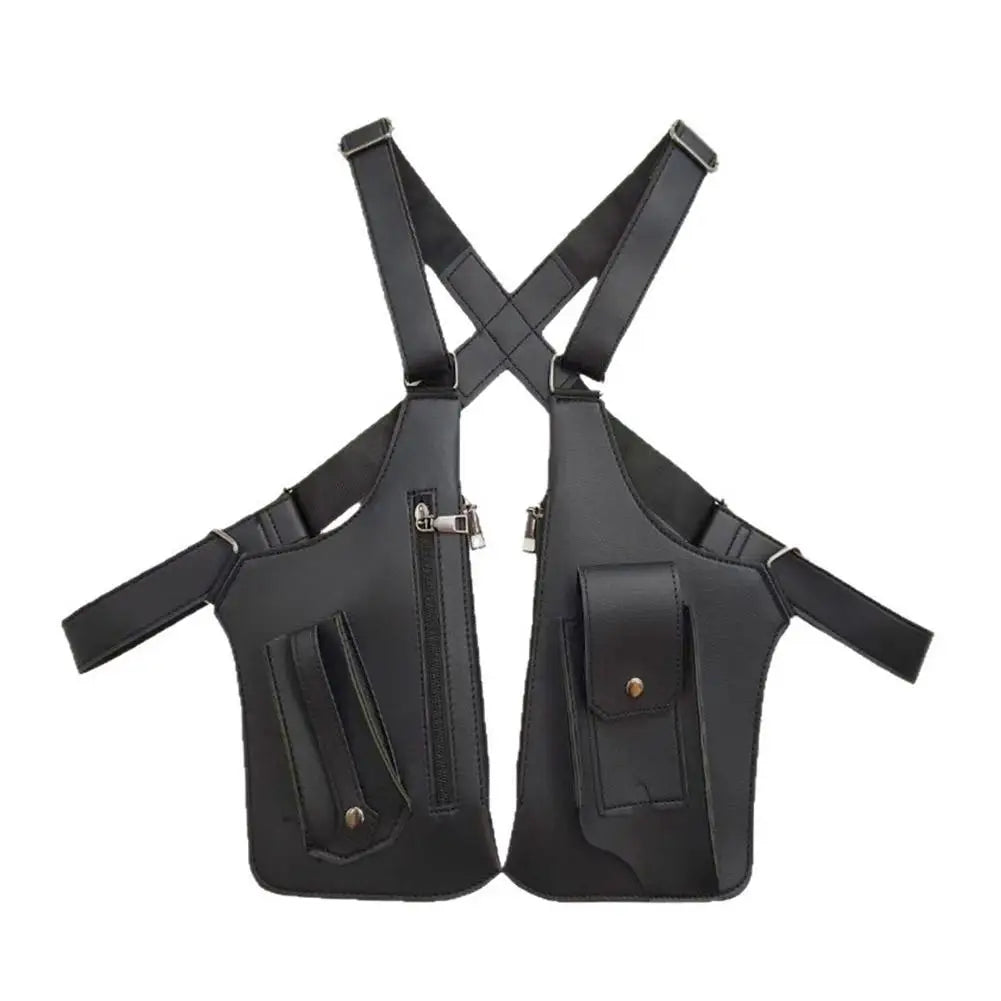 Outdoor Anti-theft Tactical Bag Men Retro Double Shoulder Strap Multi-pocket Crossbody Bags Double Shoulder Strap Multi-Pocket