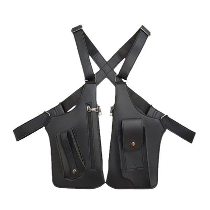 Outdoor Anti-theft Tactical Bag Men Retro Double Shoulder Strap Multi-pocket Crossbody Bags Double Shoulder Strap Multi-Pocket