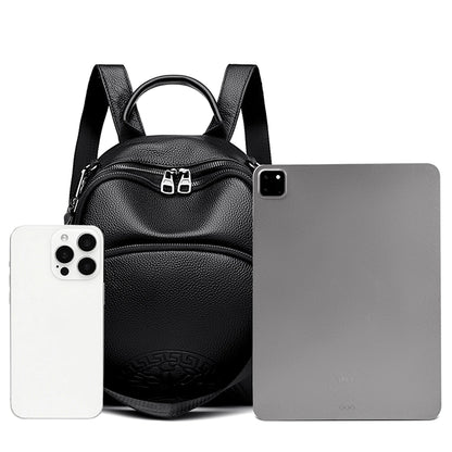 Anti-theft backpack woman original brand bags Full-Grain Leather Elegant understated Minimalist design Urban Fashion backpack