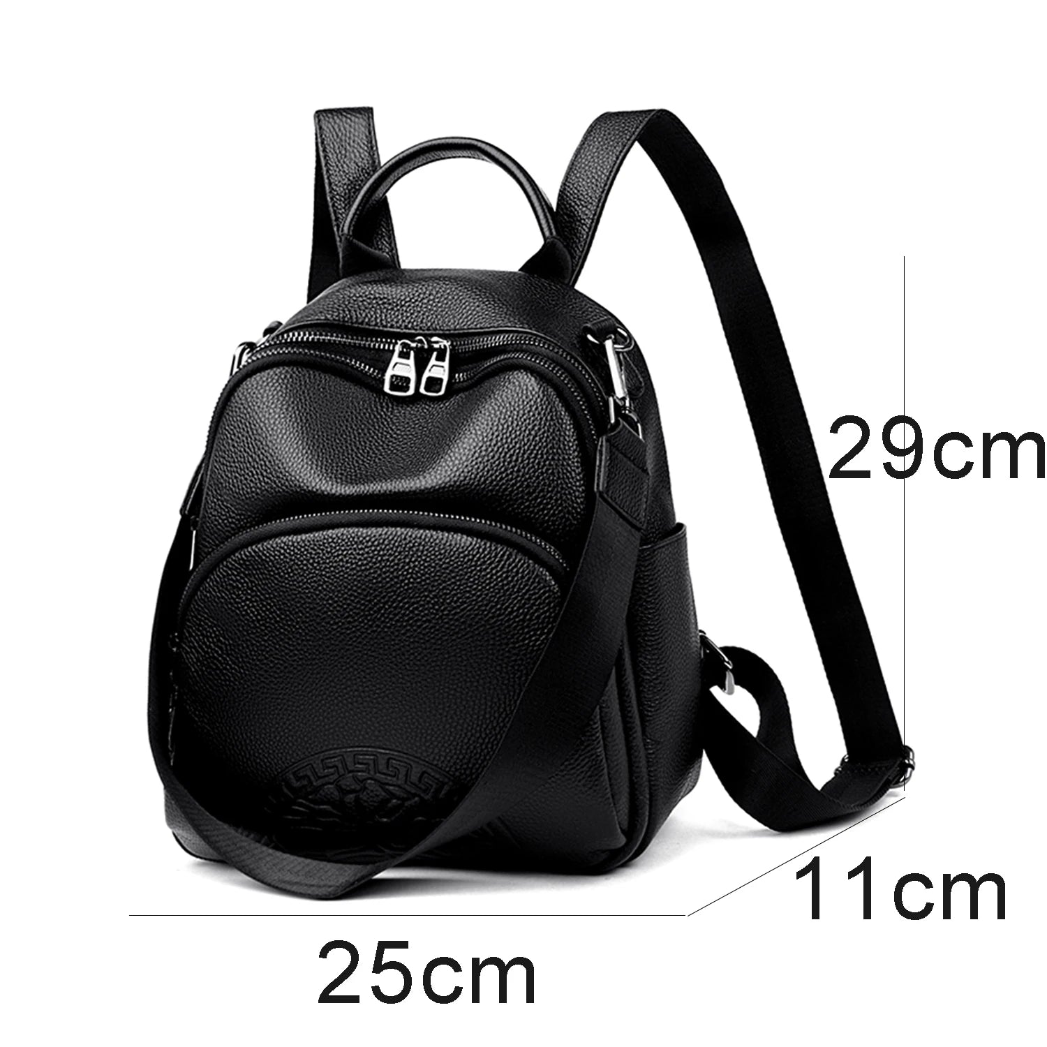Anti-theft backpack woman original brand bags Full-Grain Leather Elegant understated Minimalist design Urban Fashion backpack